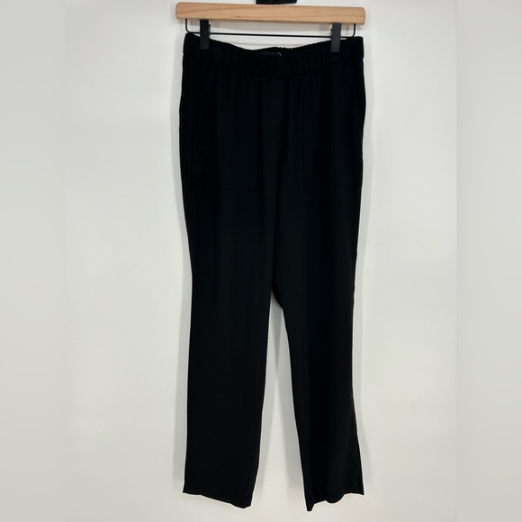 Theory Pants - Theory Northsound Crepe Drapey Black High Rise Pull On Lightweight Pants Size 2